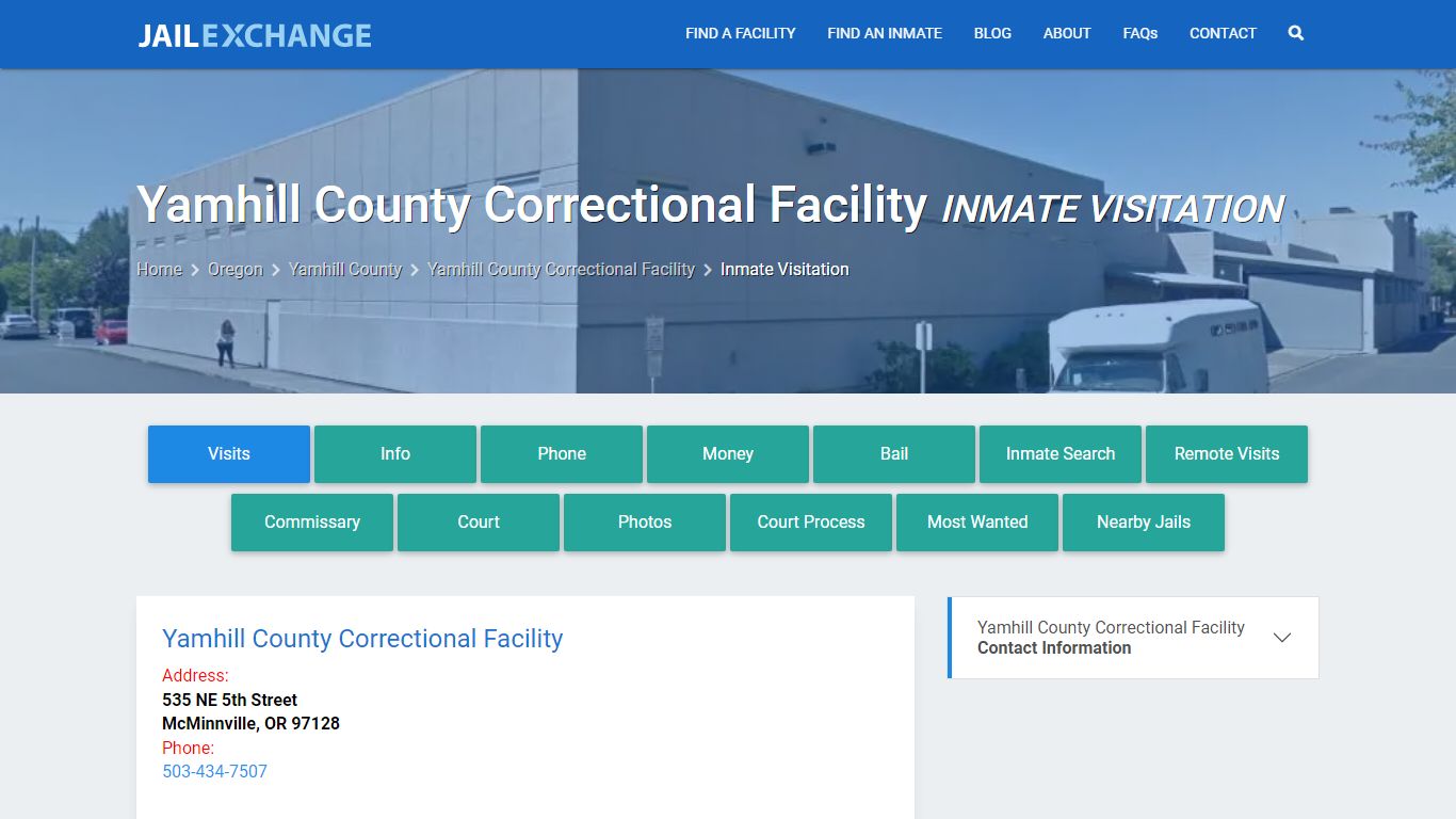 Yamhill County Correctional Facility Inmate Visitation - Jail Exchange